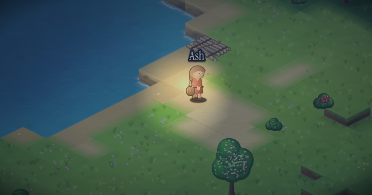 The island in the world's soft isometric style, with Ash, on 25 September 2026